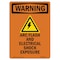 Signmission Safety Sign, OSHA WARNING, 7" Height, ARC Flash And Electrical, Portrait OS-WS-D-57-V-12968 - alternate 1
